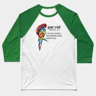 Tie-dye Parrot Baseball T-Shirt